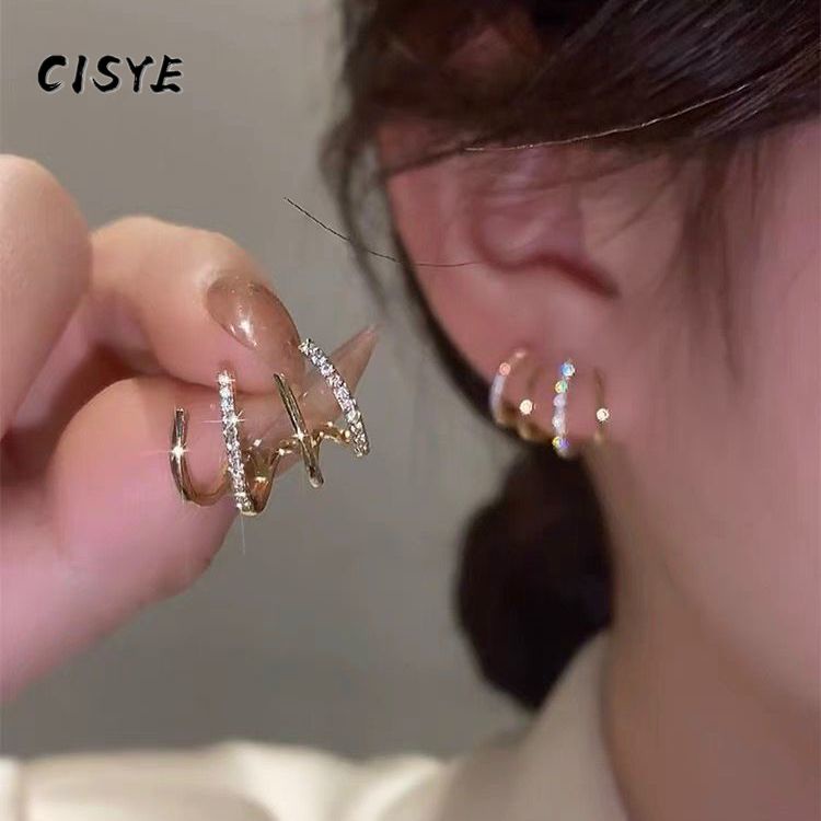 Bông Tai Nhiều Lớp Thời Trang Cá Tính