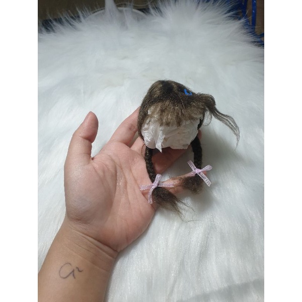 Wig len đen 2 bính