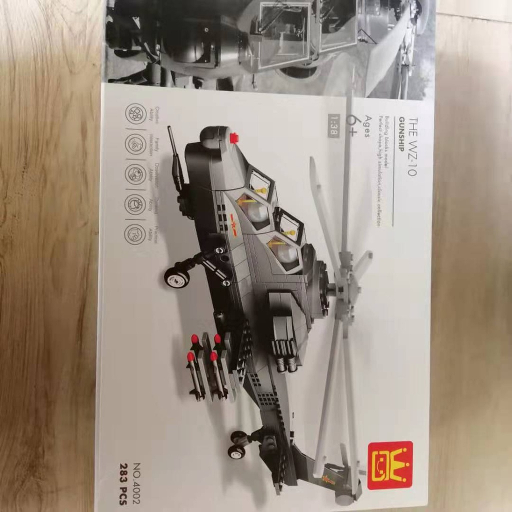 Đồ chơi lắp ráp Wange Máy Bay Chiến Đấu Trực Thăng Wange 4001 4002 4003