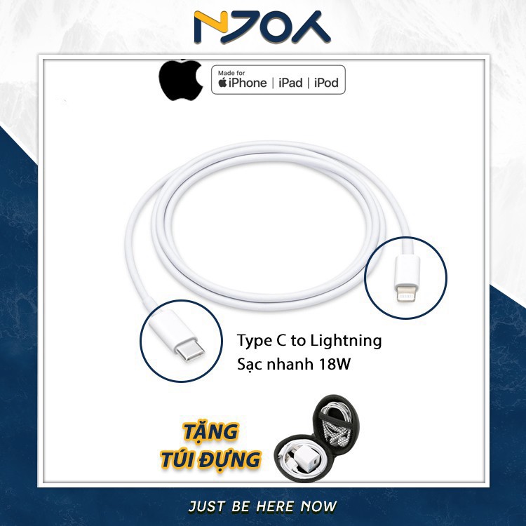 [BH 12 THÁNG] DÂY CÁP SẠC NHANH IPHONE 18W PD TYPE C TO LIGHTNING CHÍNH HÃNG APPLE CHO IPHONE 11 PRO MAX