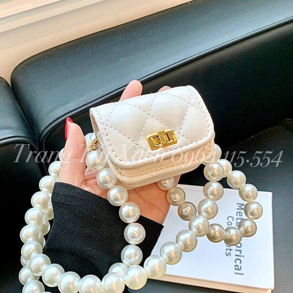Túi Đeo Chéo Nữ Túi Mini Khóa Xoay Dây Ngọc Cực Hot TTX100