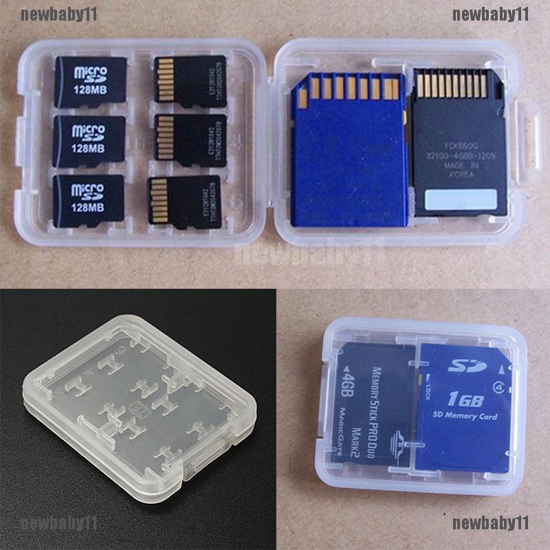 Nby❤❤Hộp Đựng Thẻ Nhớ Micro SD TF SDHC MSPD 8 Ngăn
