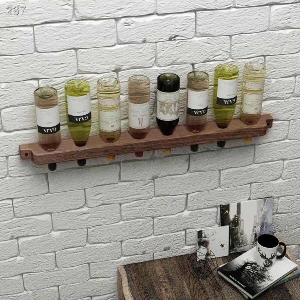 ❧✚☃23Giá rượu treo tường tại nhà quầy bar đơn giản và sáng tạo chai bia