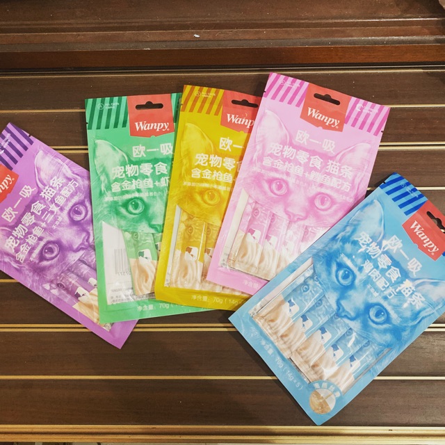 Súp thưởng Wanpy cho mèo bịch 5 thanh 14 gr