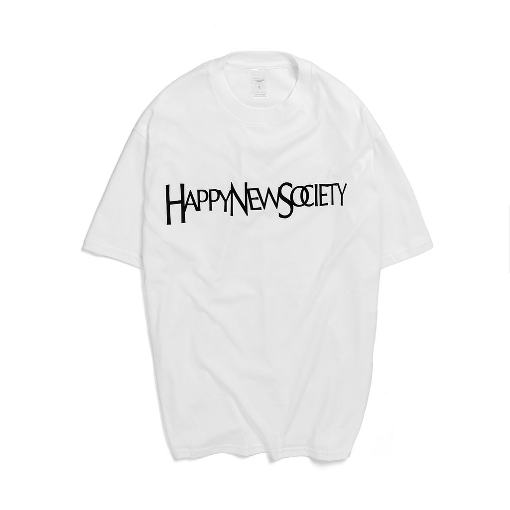 Áo thun tay ngắn chất cotton form rộng 2 màu trắng đen - New Society T-Shirt