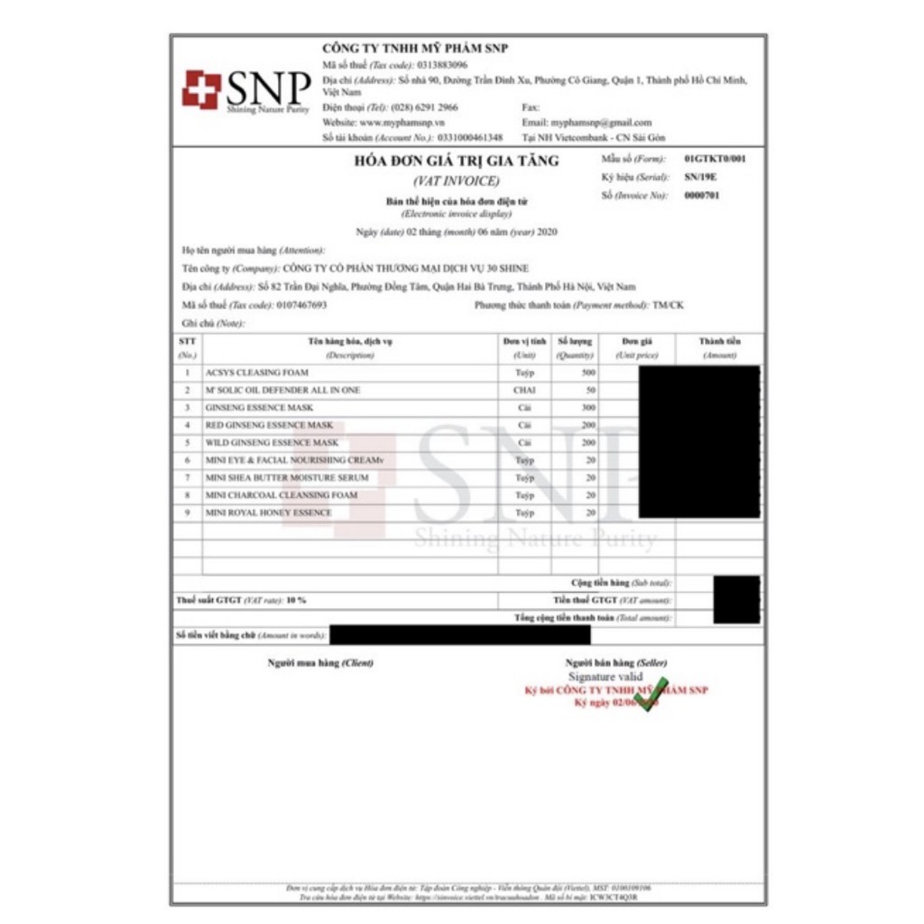 Mặt Nạ Tinh Hồng Sâm SNP Dưỡng Ẩm