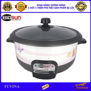 Nồi Lẩu Điện Đa Năng Bigsun 3 Lít BM-130 - Tặng Kèm Xửng - Hàng Chính Hãng (Bảo Hành 12 Tháng)
