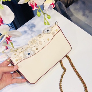 🆘RẺ VÔ ĐỊCH🆘Túi Coach hoa trà mini trắng