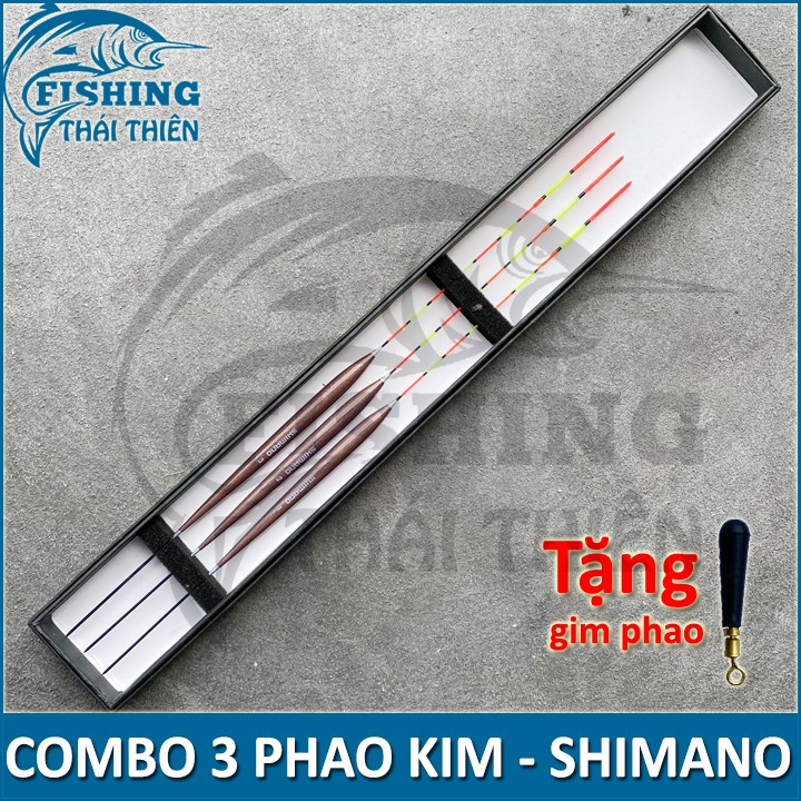 Combo 3 chiếc phao kim câu đơn, câu đài, phao kim shimano