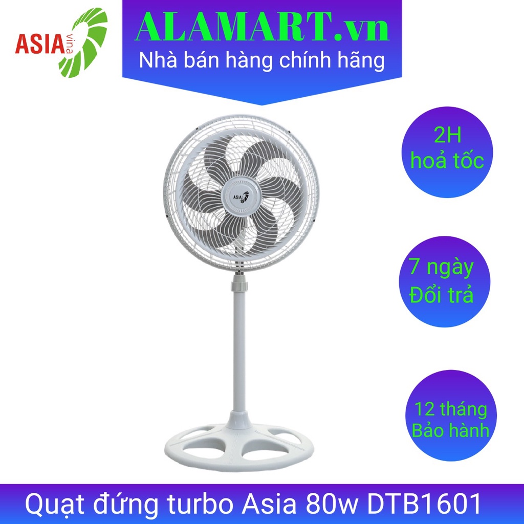 Quạt đứng Asia Turbo DTB1601 , sải cánh 40cm sử dụng văn phòng, phòng khách, phòng ngủ