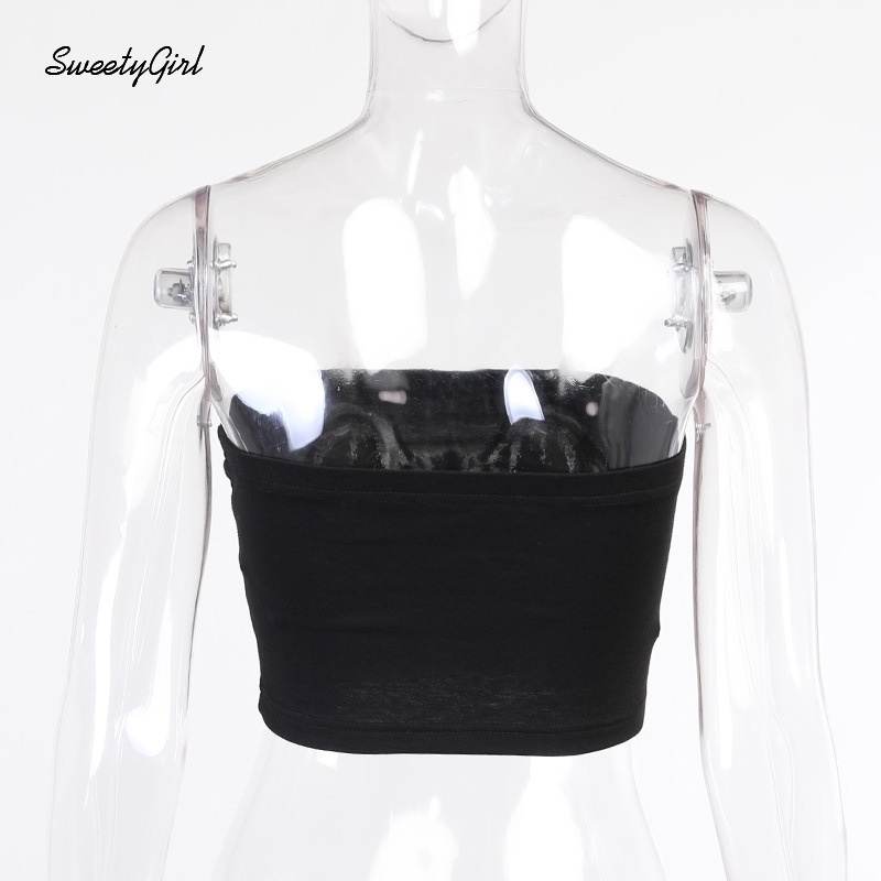 Áo kiểu ống ôm dáng hở vai in họa tiết phong cách punk cá tính thời trang dành cho nữ