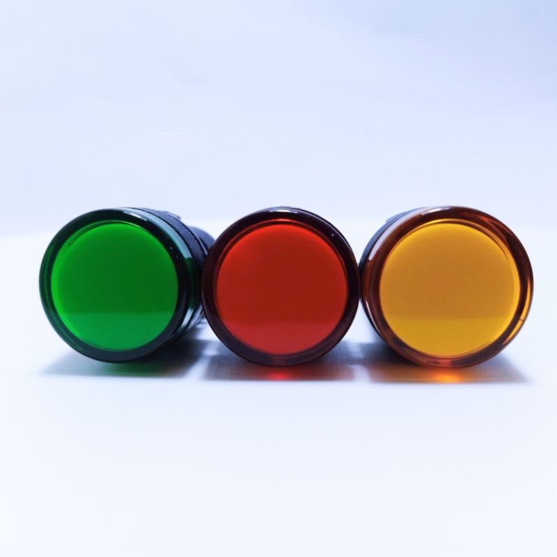 Đèn báo pha tủ điện phi 22mm 220V | Lakisan | Xanh - Đỏ - Vàng