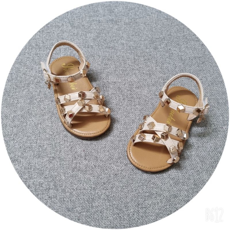 Sandal Tập Đi Cho Bé, Sandal cho bé gái đinh tán xinh xắn mã H60