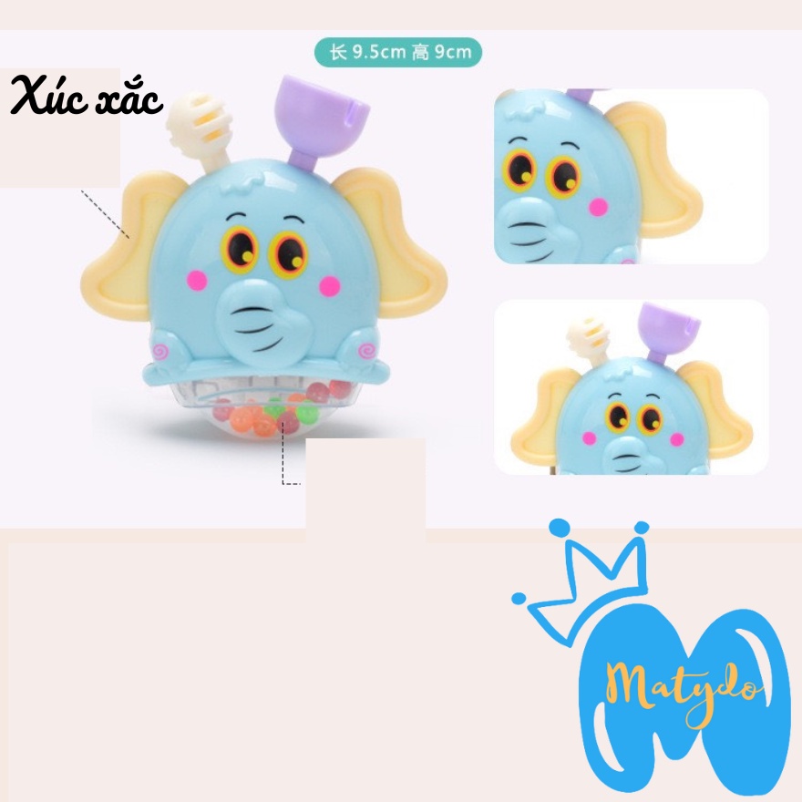 Xúc xắc lục lạc cho bé đồ chơi an toàn cho trẻ sơ sinh phát triển thính giác set 6 món