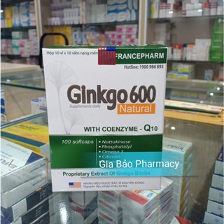 Viên uống bổ não GINKGO 600 with coenzyme Q10 hộp 100 viên
