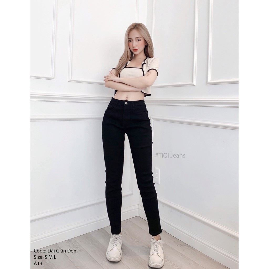 Quần Jeans siêu co giãn đen cao cấp TiQi Jeans | BigBuy360 - bigbuy360.vn