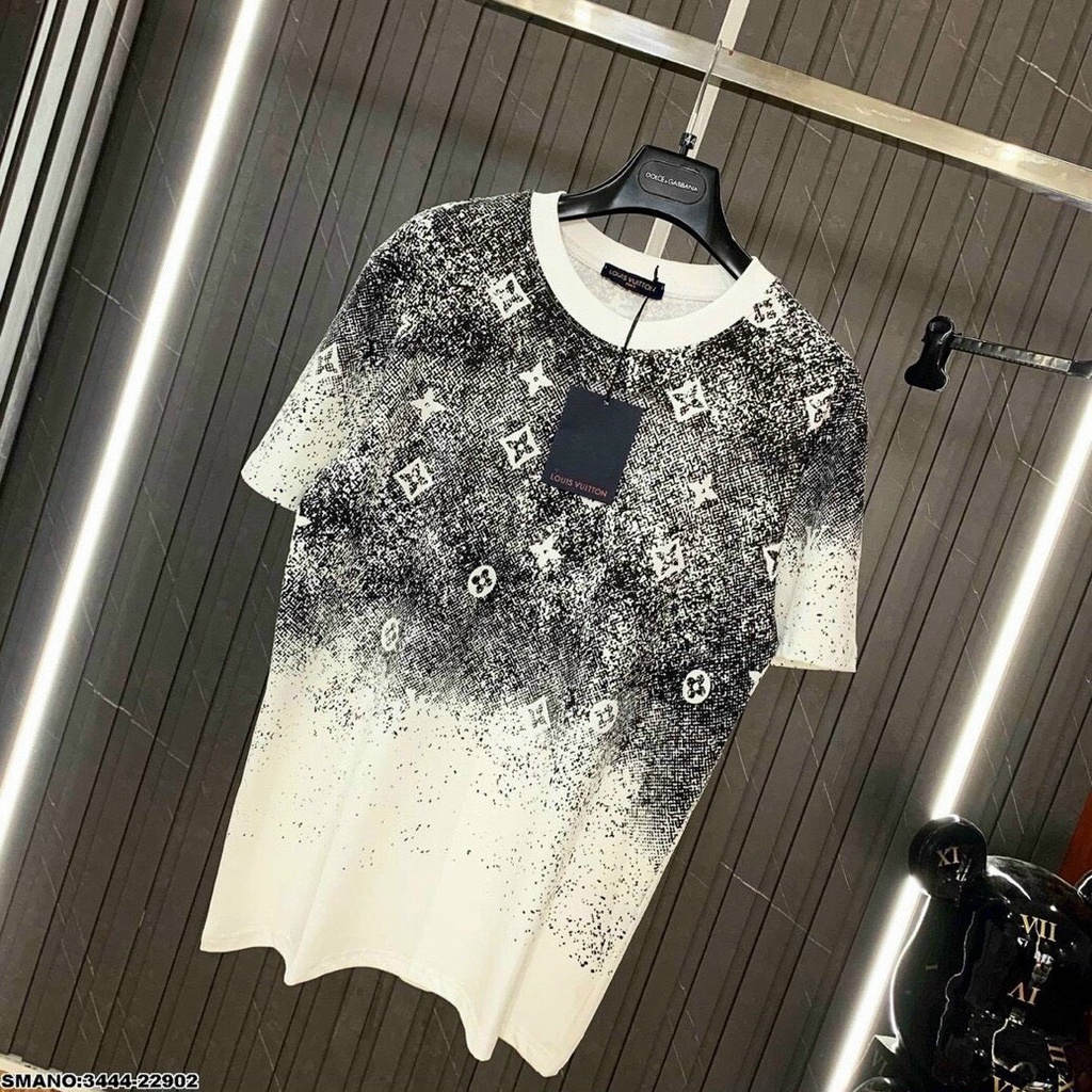 Ao thun nam cổ tròn, in loang hoạ tiết độc đáo