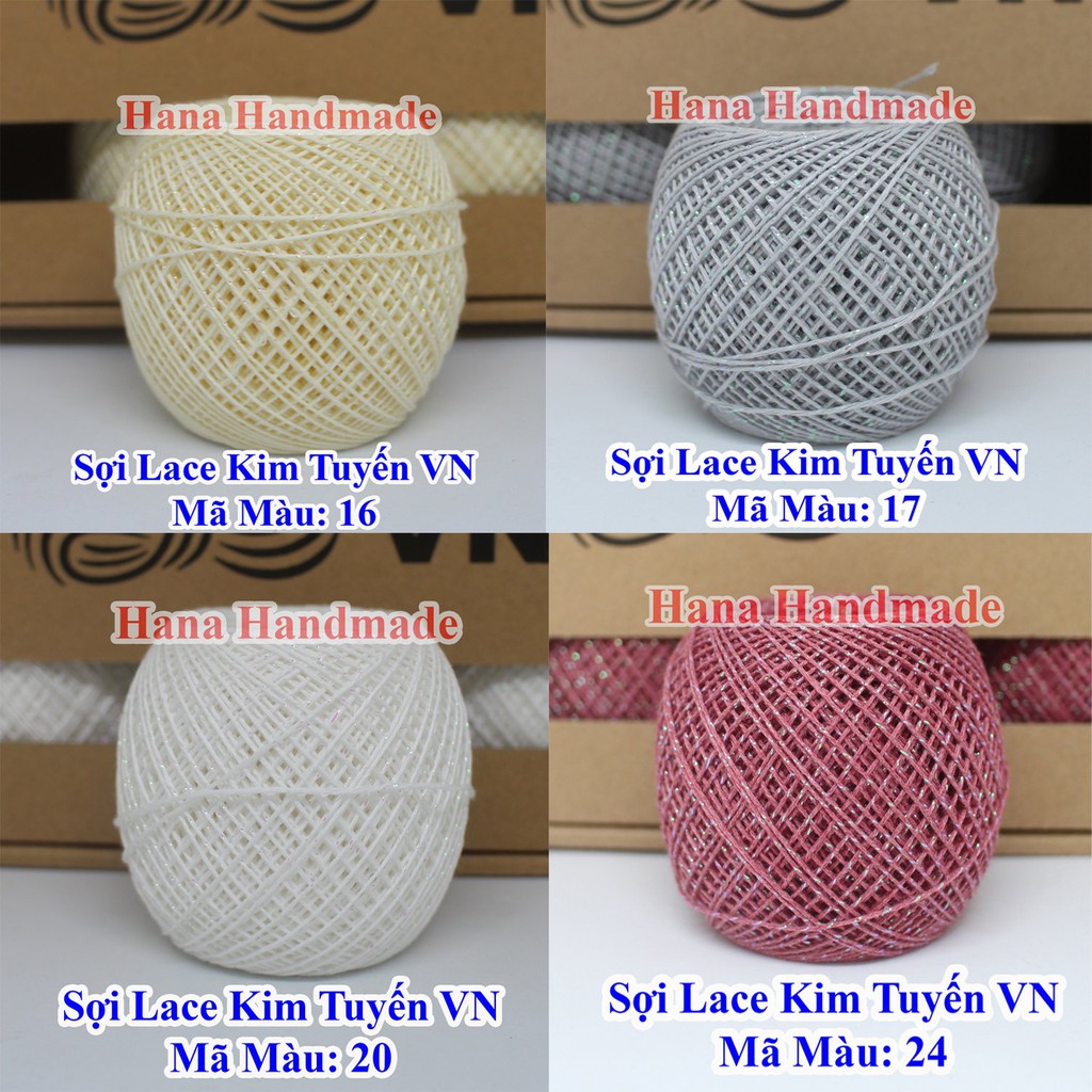 Sợi lace nhũ Craft Yarn 300g/ hộp 6 cuộn