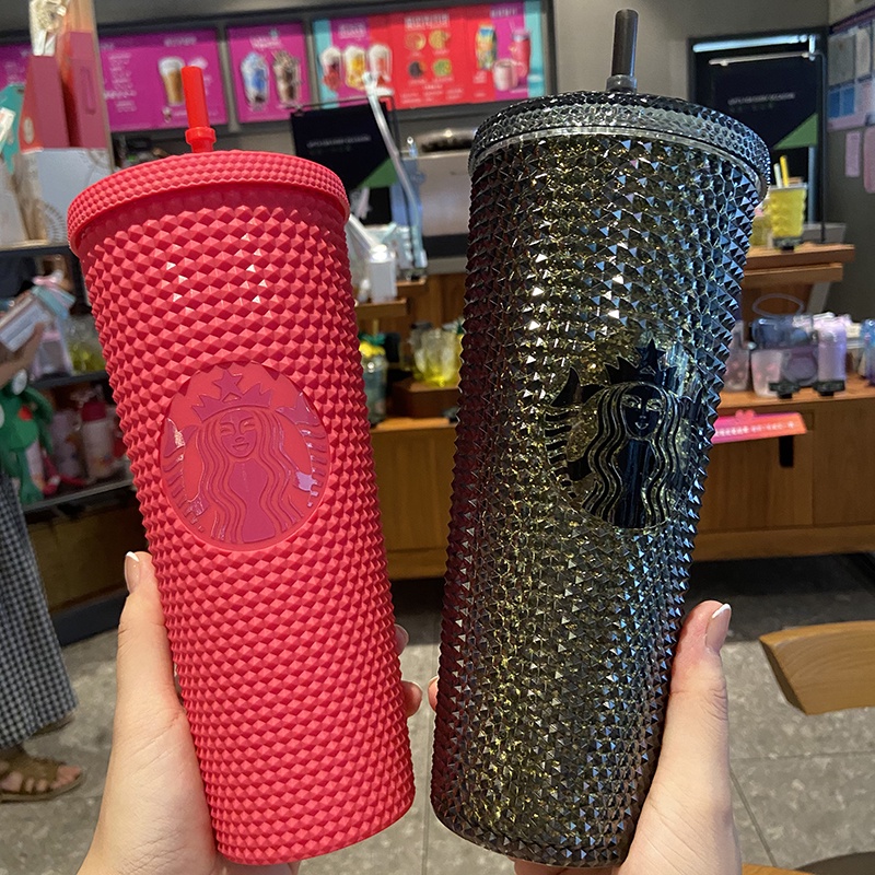 Kim Cương rạng rỡ Nữ Thần rơm cốc cốc cà phê Starbucks Cốc 710ml/24oz NEW Sầu riêng cup
