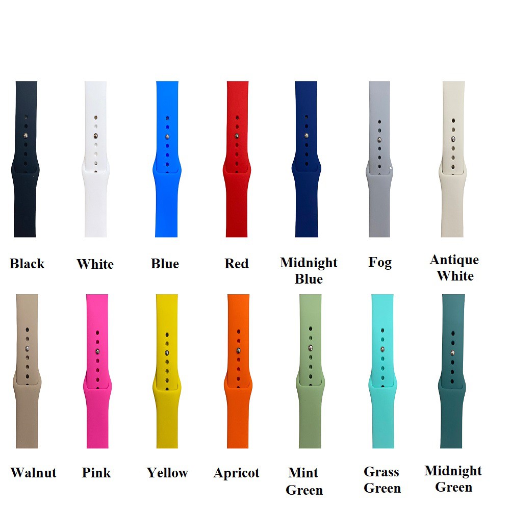 Dây đeo cao su cao cấp Apple Watch Seri 1, 2, 3, 4 , 5 , 6 - Mac Shock