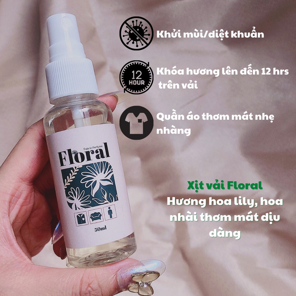 Xịt Thơm Body Mist quần áo Fabric Perfume - Linen Perfume 50ml. | BigBuy360 - bigbuy360.vn