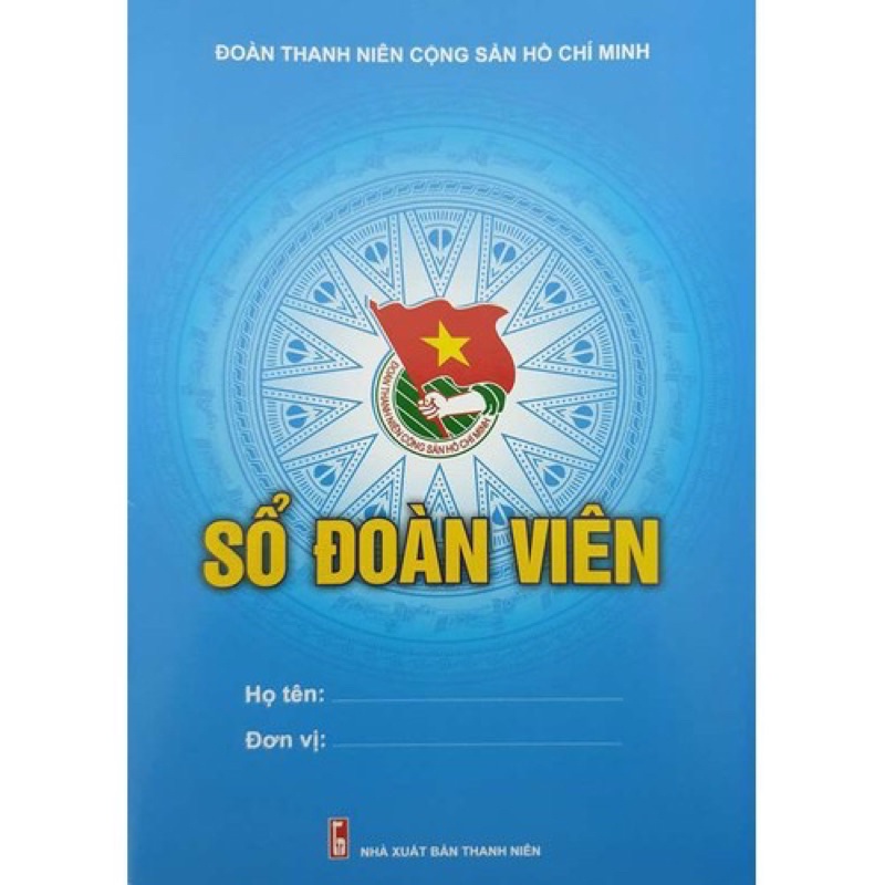 Sổ đoàn viên chính hiệu của nhà xuất bản Thanh Niên có tem chuẩn sổ đoàn viên