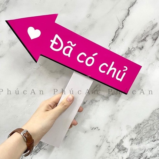 [Ảnh thật] Bảng nhỏ cầm tay sinh nhật - đám cưới - bảng hashtag cầm tay dễ thương 30cm