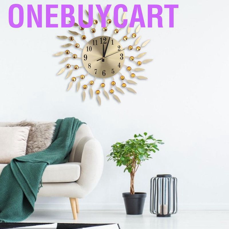 Onebuycart Alinory wall clock  innovative flower shaped home office living room decorative silent quartz cloc