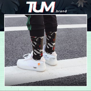 Tất, Vớ Nam Nữ 42TUM cổ cao 👟 sọc xiên ow Streetwear trẻ trung năng động hàn quốc