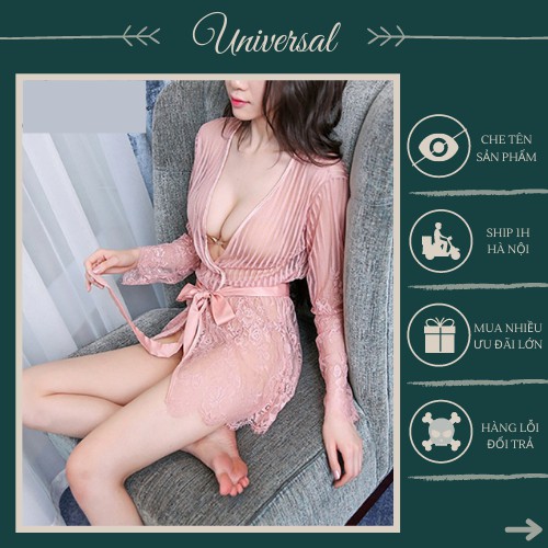 Váy Ngủ Pijama Lưới Hoạ Tiết Xuyên Thấu Gợi Cảm Quyến Rũ - Đồ Ngủ Sexy UNIVERSALXXX - DNS04
