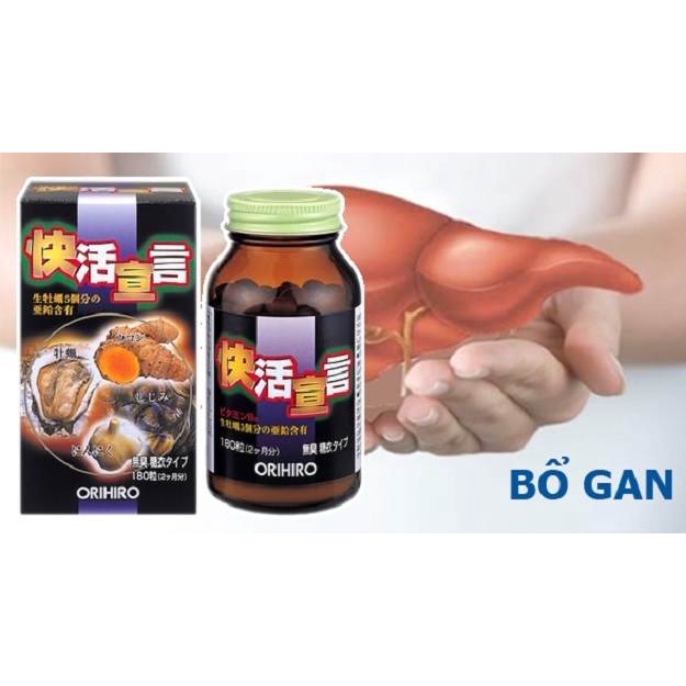 Viên uống tinh chất hàu tươi tỏi nghệ Orihiro 180 viên