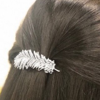 Kẹp Tóc Đính Đá Lấp Lánh Hình Lông Vũ