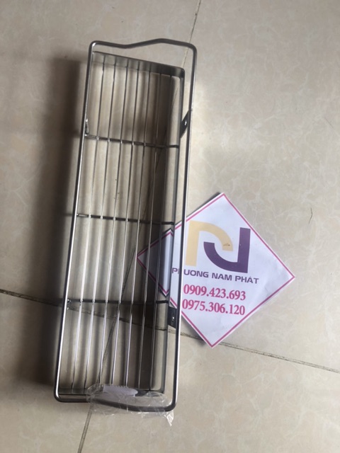 [HÀNG THƯƠNG HIỆU] kệ gia vị trong nhà bếp RTL2 Kệ thẳng lưới 1 tầng inox 304 hàng tăm đặc,kích thước 12x40cm