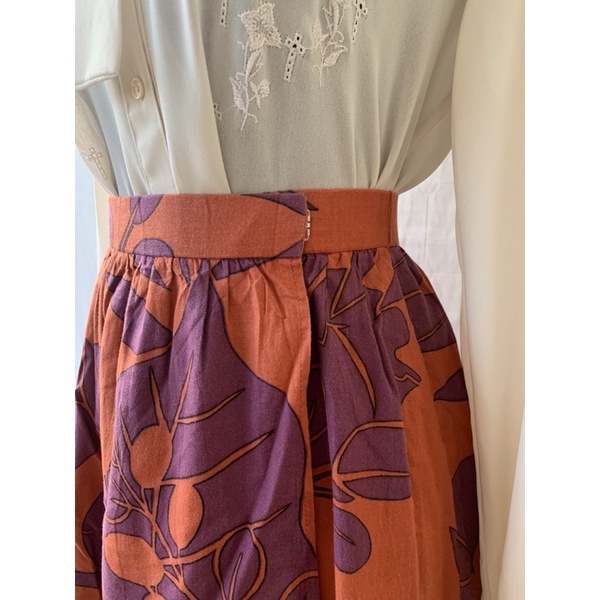 Chân váy xoè đắp tà V346 hoạ tiết 2hand Nhật si tuyển ảnh thật