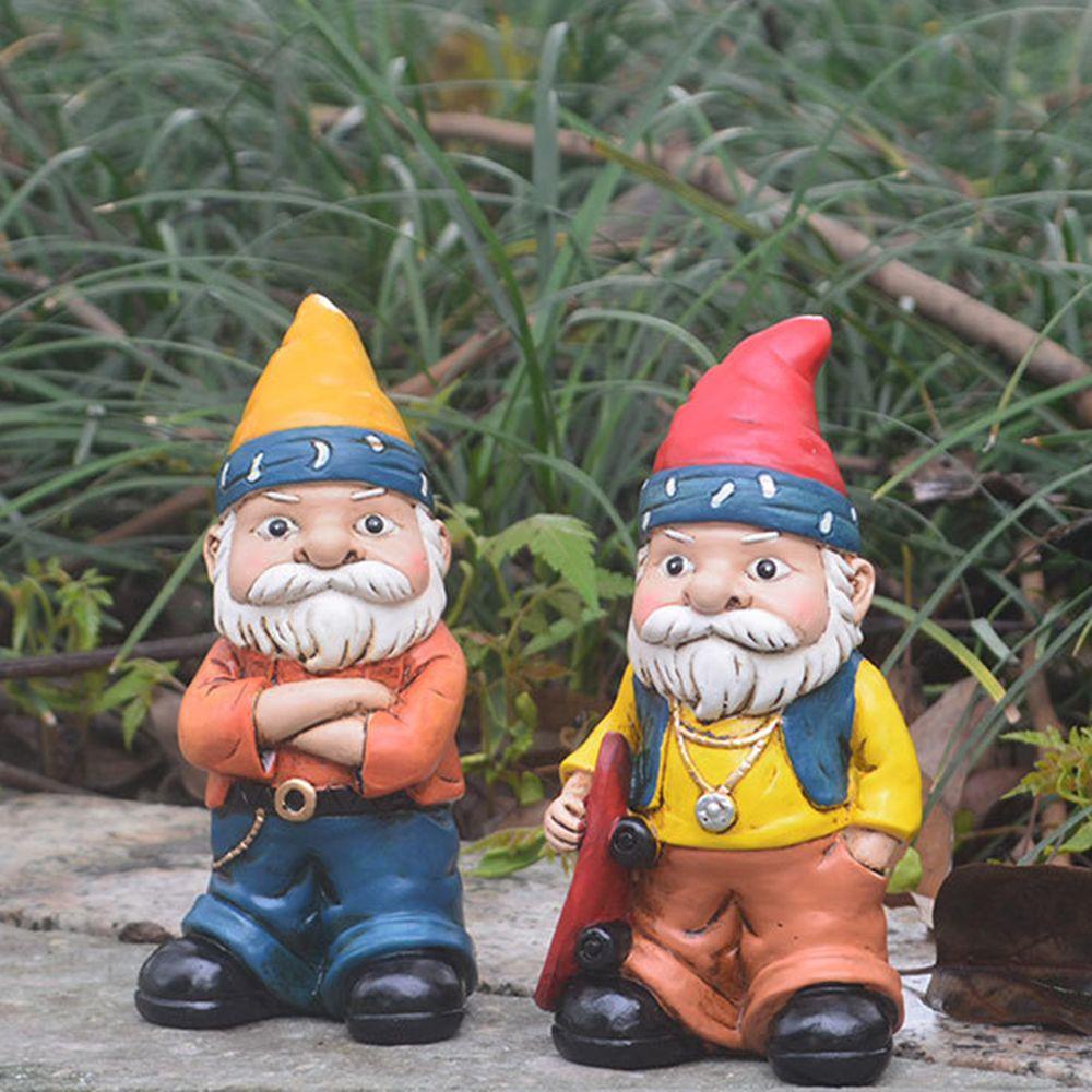 GOGOUP Tượng Chú Lùn Bằng Nhựa Resin Sáng Tạo Trang Trí Nội Thất