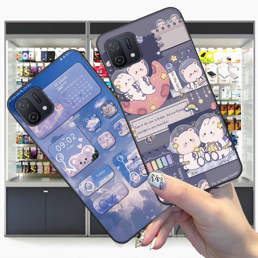 Ốp Oppo A16 / A16K bộ hình gấu , thỏ hồng cute dễ thương giá rẻ siêu bền