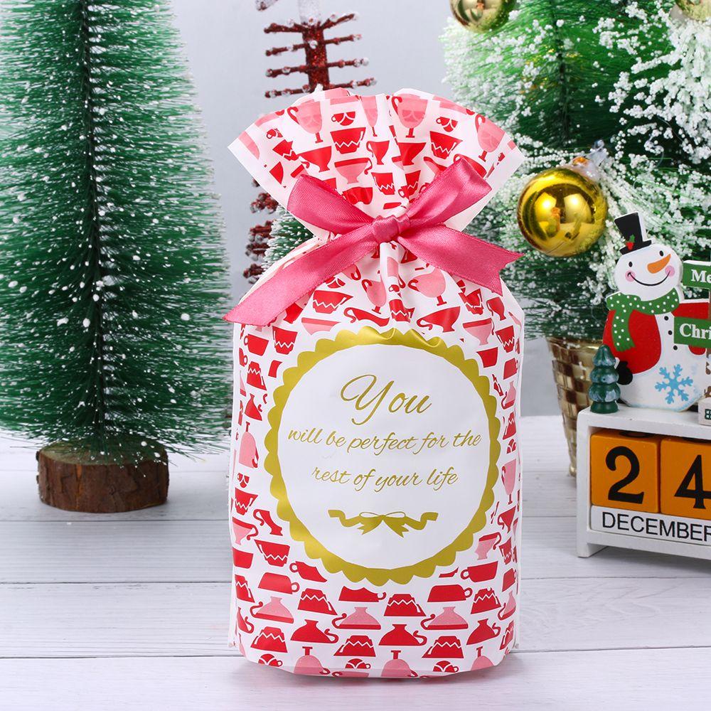 Set 5 Túi Đựng Bánh Kẹo Nhiều Màu Trang Trí Giáng Sinh