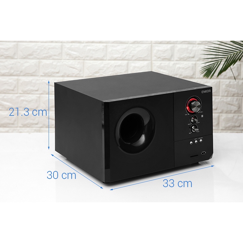 Loa vi tính Bluetooth Enkor S2880 Đen 2.1 Kênh 60W, BASS MẠNH ÂM THANH SỐNG ĐỘNG