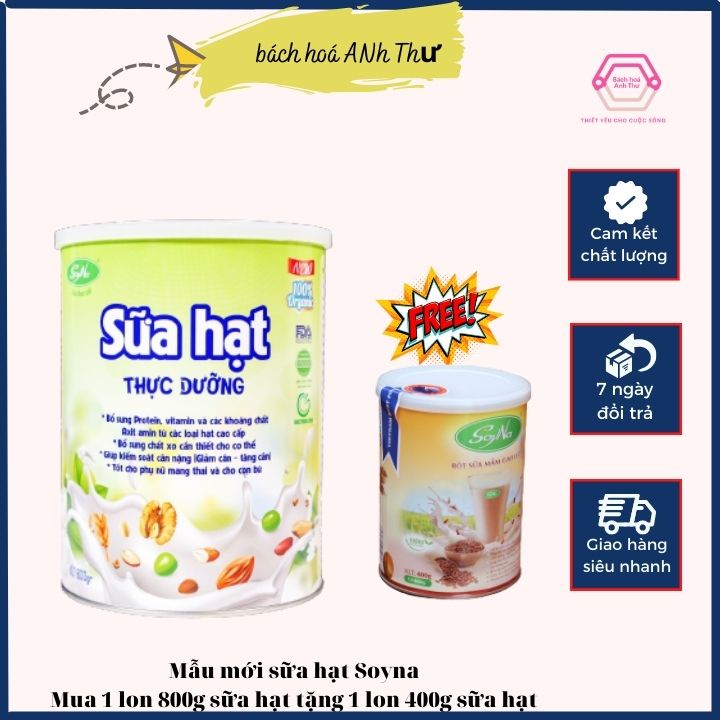 Sữa hạt thực dưỡng 800g-10 loại hạt cao cấp- bổ sung dinh dưỡng cho ăn chay_lợi sữa cho mẹ bầu-phù hợp cho người ăn kiên