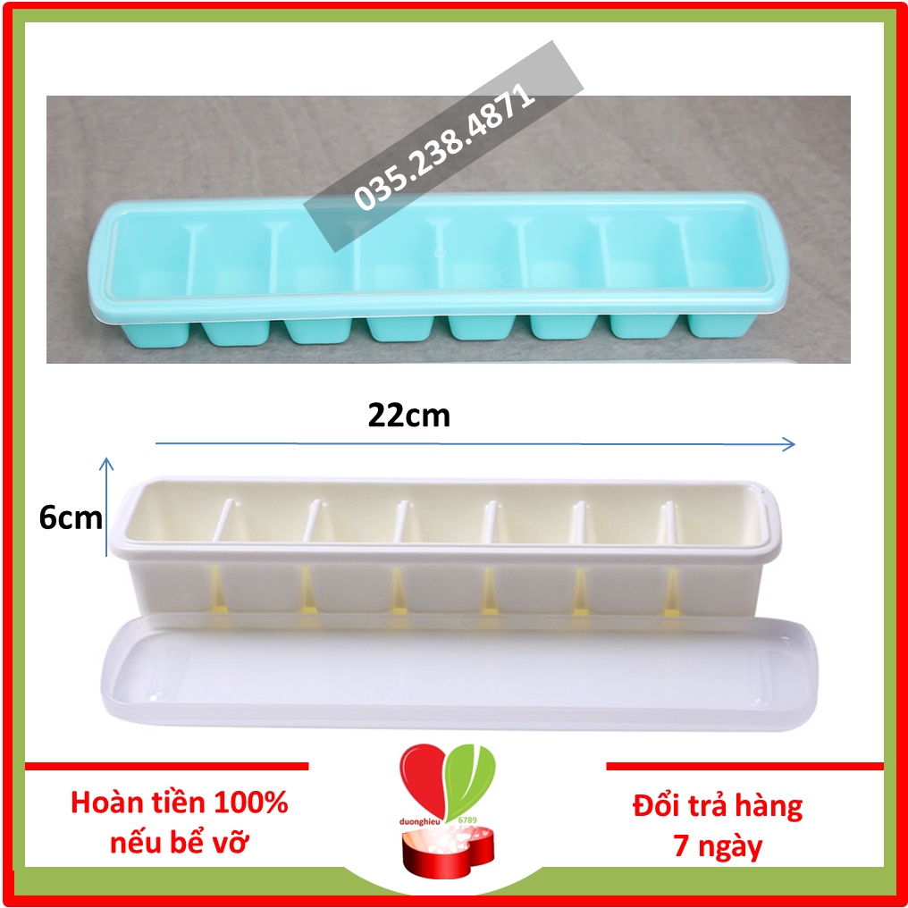Khay Đá Để Đồ Ăn Dặm Cho Bé 7 ngăn Có Nắp Song Long - Duonghieu6789