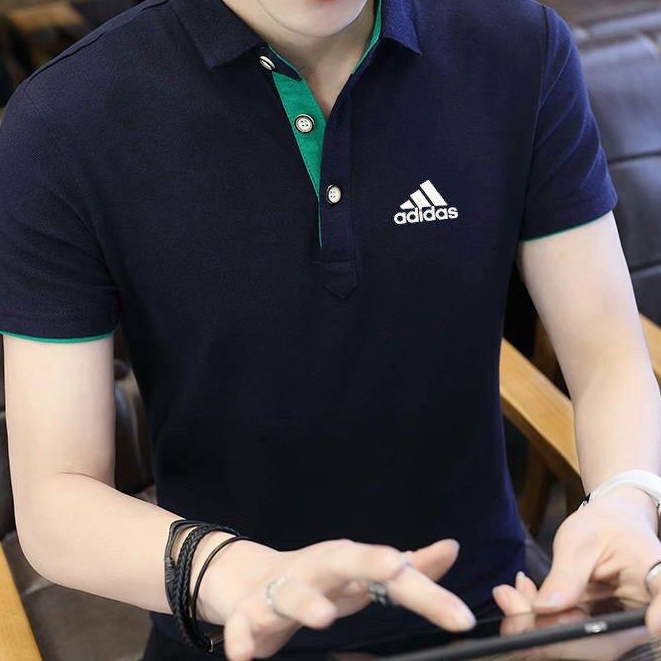 Áo thun nam tay ngắn ve áo cotton tinh khiết Áo sơ mi POLO mùa hè kiểu mới thoáng khí thấm mồ hôi | BigBuy360 - bigbuy360.vn