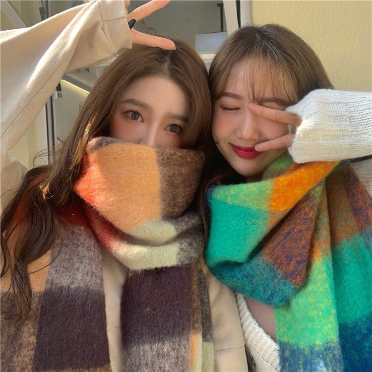 [Xả kho - LOẠI 1] Khăn Choàng Cổ Len (Khăn Len Dày) Cao Cấp Giữ Ấm Mùa Đông Trơn Phối Nhiều Màu