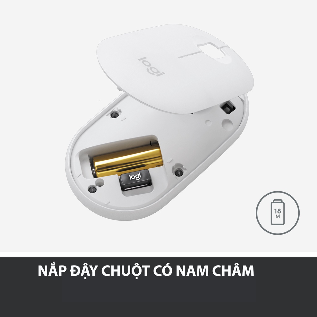 Chuột không dây Bluetooth Logitech Pebble M350 thiết kế siêu mỏng, dùng cực êm, thời lượng pin dài, nhiều màu sắc