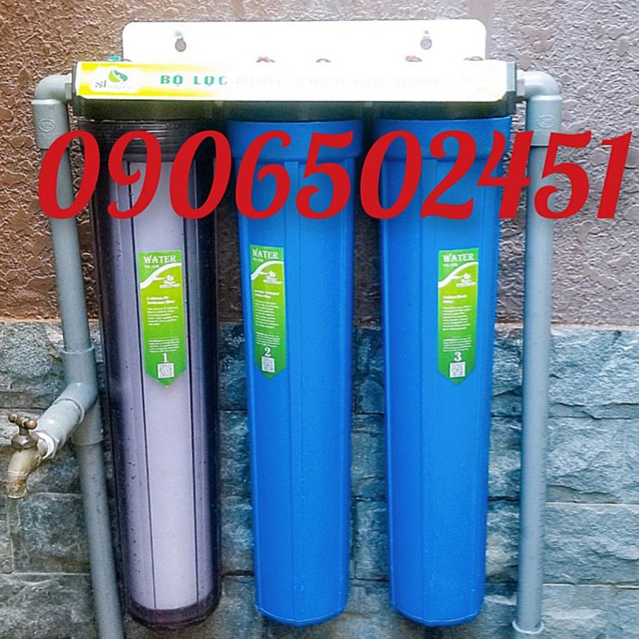 Bộ lọc nước sinh hoạt gia đình 3 cấp 20 inch lõi chuẩn ! 1tr2x
