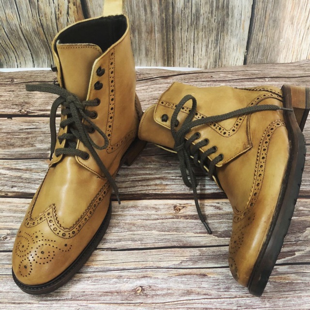 Bốt oxford boots da thật hãng Vero cuoio size 38