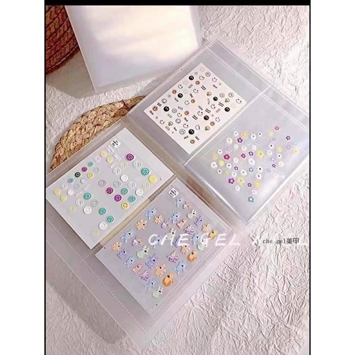 SỔ Đựng Sticker - Album 80 Ngăn Đựng Stick, Mẫu Nail. Mẫu Ảnh