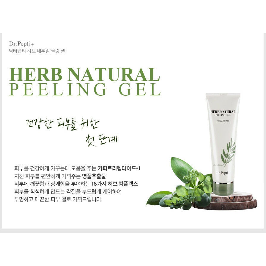 Tẩy Tế Bào Chết Dạng Gel Chiết Xuất Thảo Dược Dr.Pepti+ Herb Natural Peeling Gel 130ml