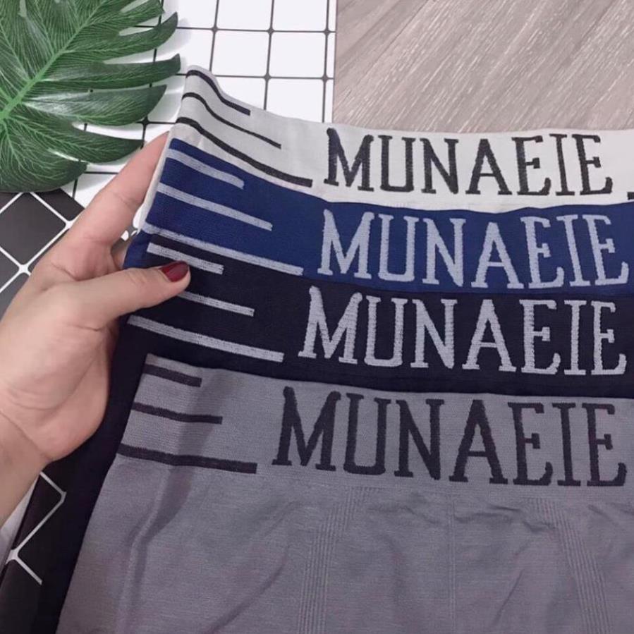 Combo 5 Quần Sịp Nam Quần Lót Nam Boxer Munafie Dệt Kim Co Giãn 4 Chiều + Túi Zip Sang Trọng