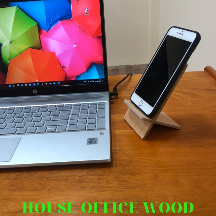 Giá đỡ điện thoại để bàn, Đế điện thoại bằng MDF gấp gọn siêu nhẹ, bền và tiện dụng, sang trọng