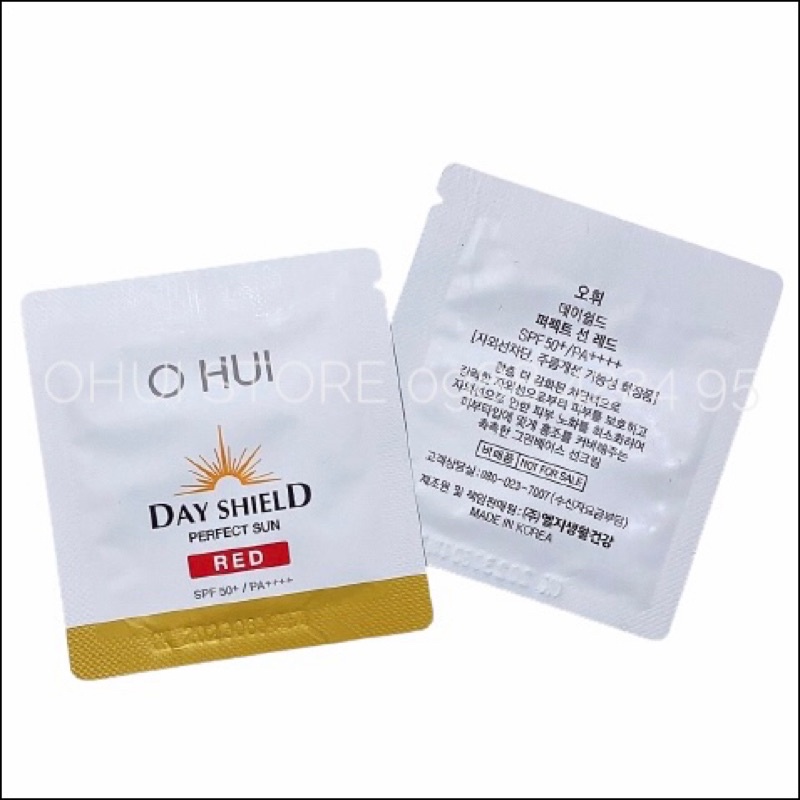 Combo 10 gói kem chống nắng Ohui Day Shield Perfect Sun Red date 2024